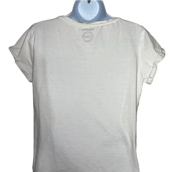 Rare Walt Disney Mickey Minnie Kissing London Great Britain Flag Tee T-Shirt L - Picture 7 of 9